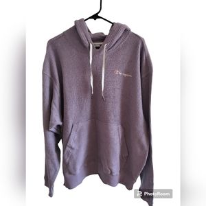Champion Womens Campus Corded Long Sleeve Hoodie In Smoked Lilac